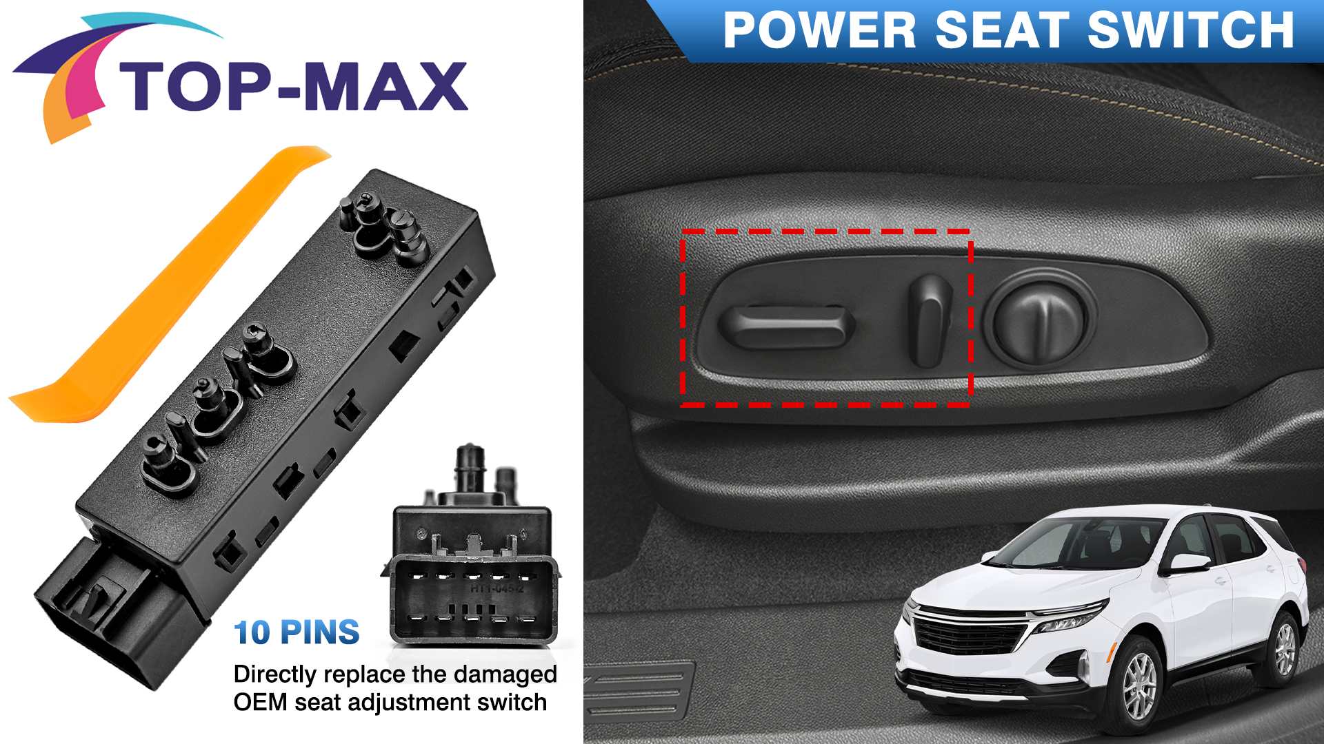 Amazon.com: TOP-MAX Power Seat Switch Driver Side Compatible